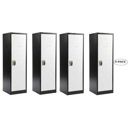 Adiroffice 15 in W, 15 in D, 48 in H, Steel ADI629-01-B-W-PKG-4